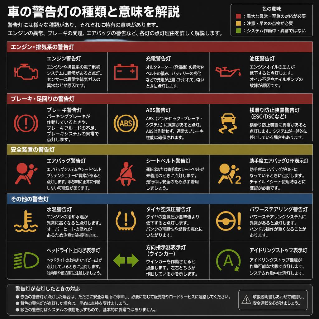 警告灯の種類とその原因