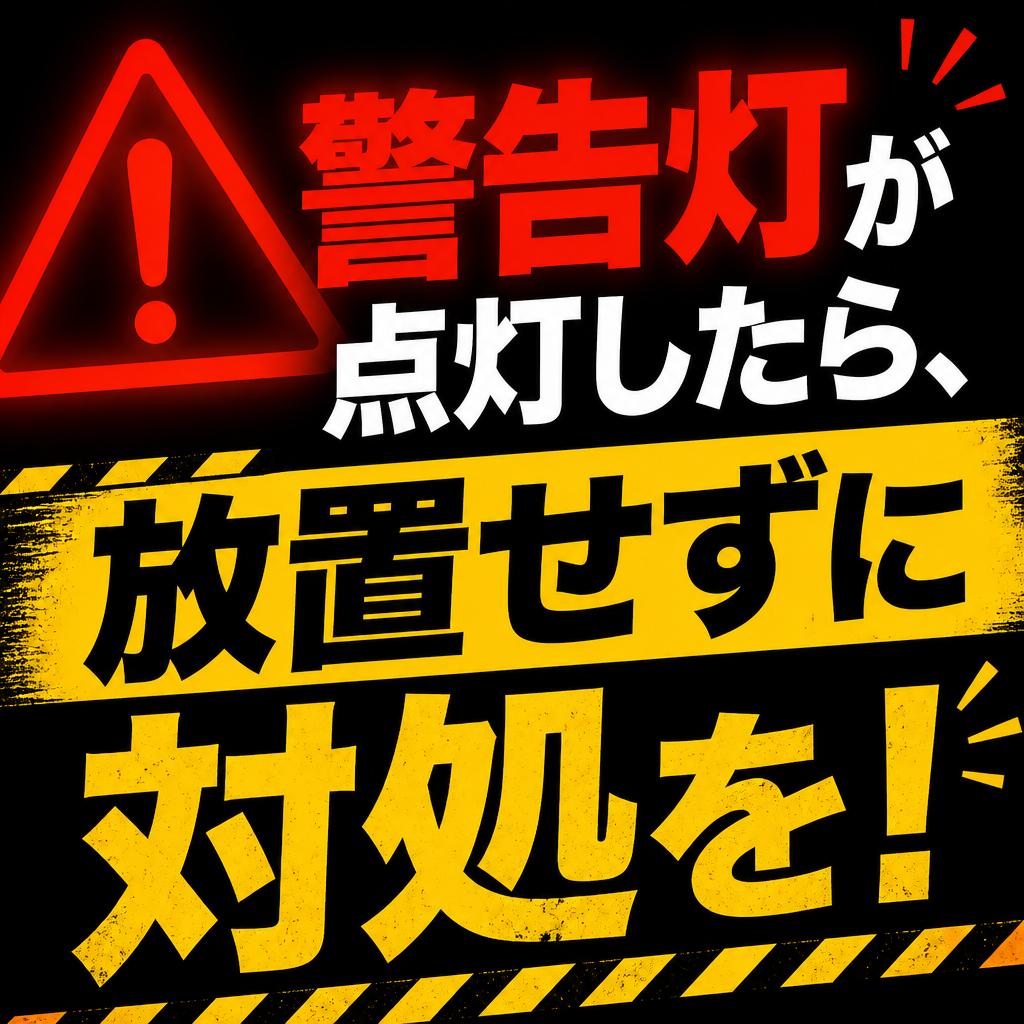 警告灯が点灯したら、放置せずに対処を！