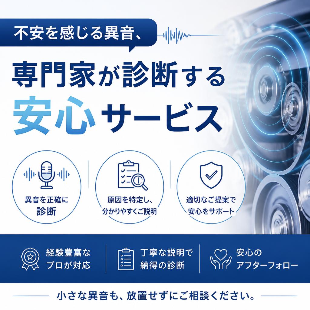 不安を感じる異音、専門家が診断する安心サービス