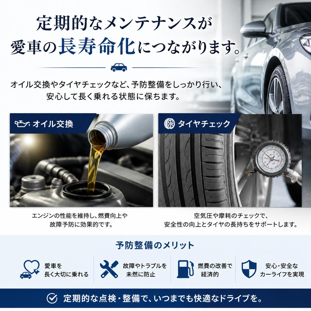 予防整備で長持ちさせる